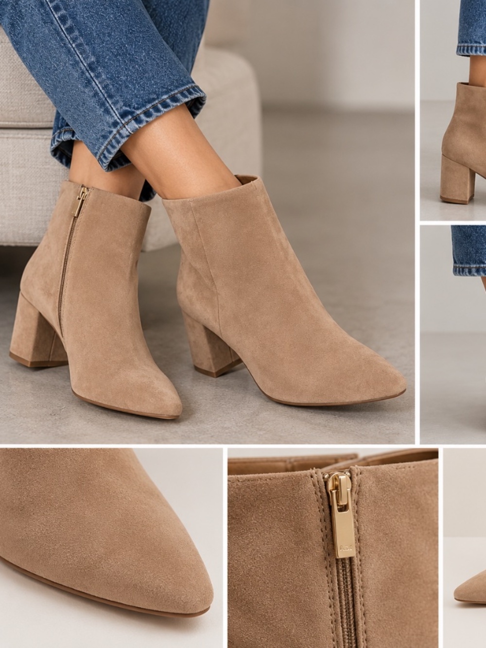 Marc Fisher LTD Yanara Taupe Suede Ankle Boots 9.5 M New